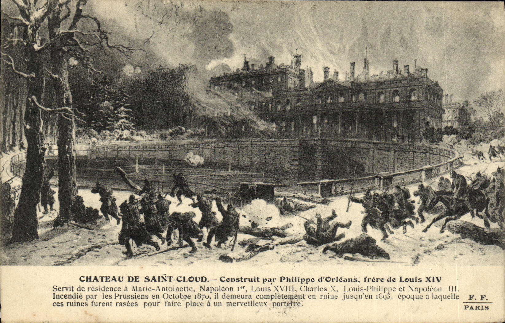 VINTAGE POSTCARD Holy Cloud Castle Of Built by Philippe D Orleans Brother of Louis XIV