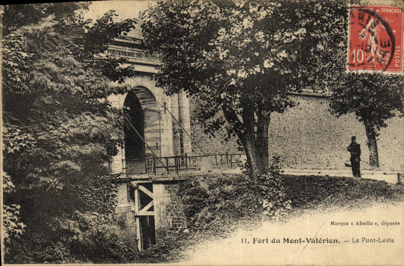 CPA Fort du Mont Valerien Le Pont Levis Militaria