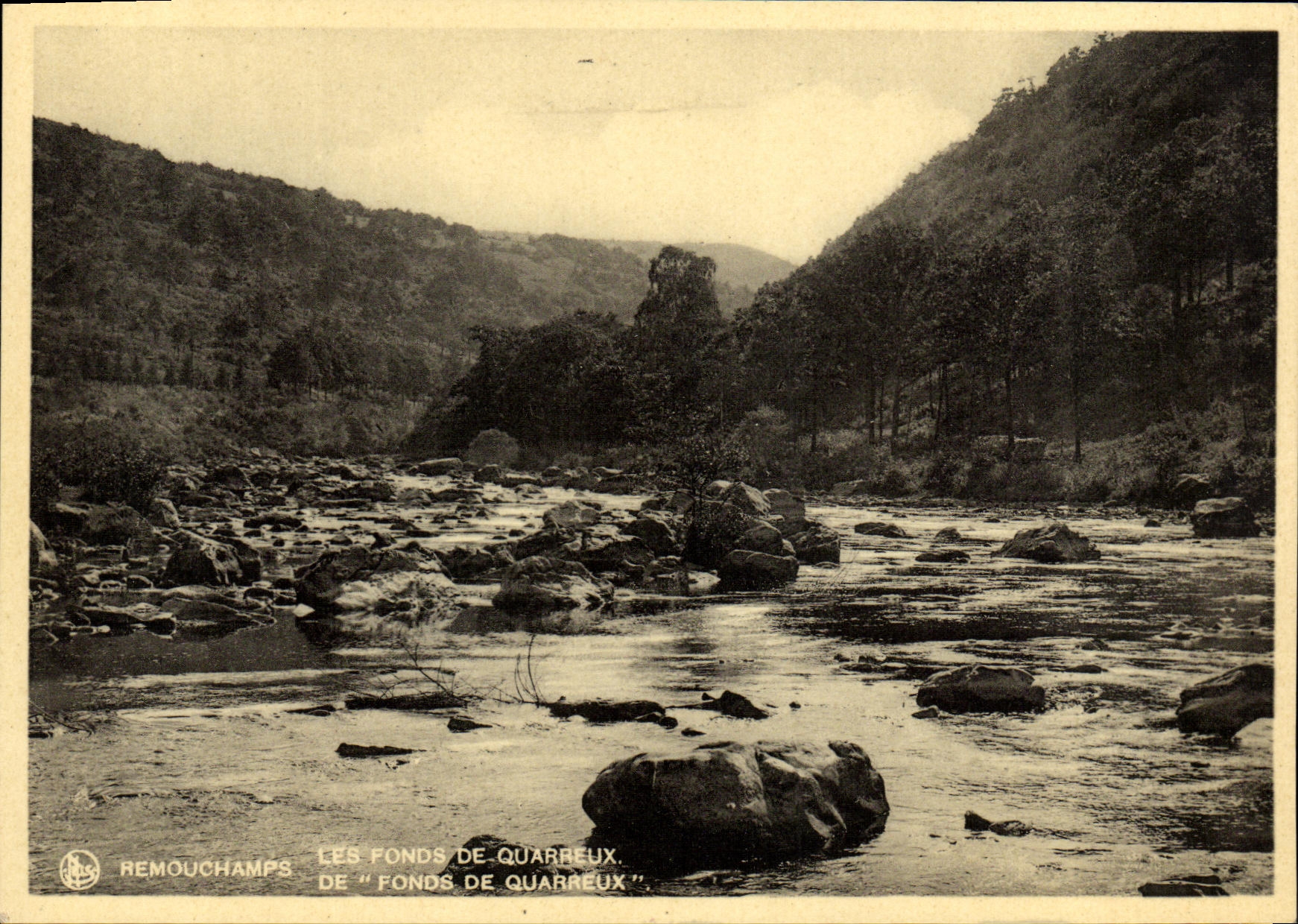 VINTAGE POSTCARD Remouchamps funds of Quarreux