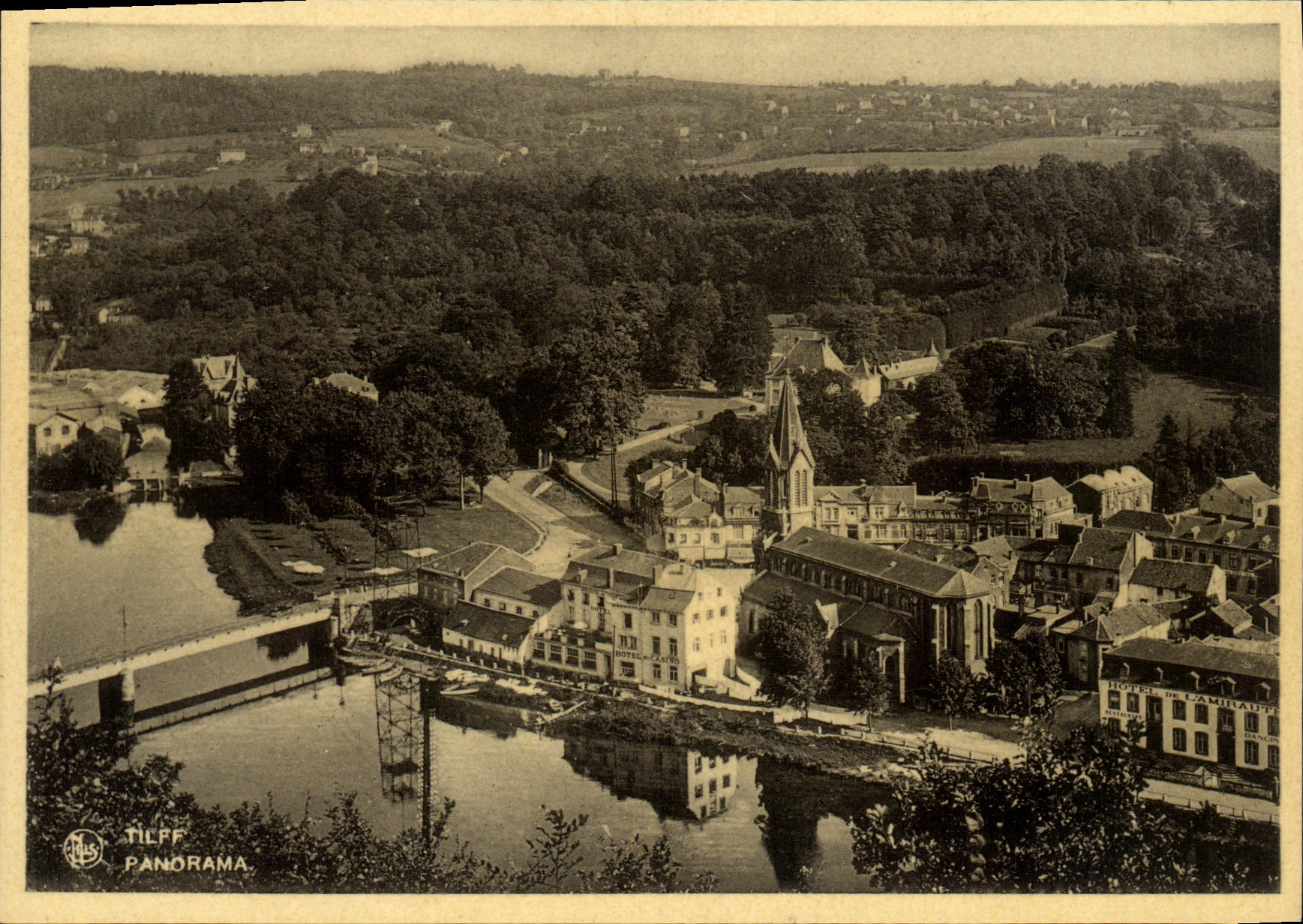 VINTAGE POSTCARD Tilff Panorama