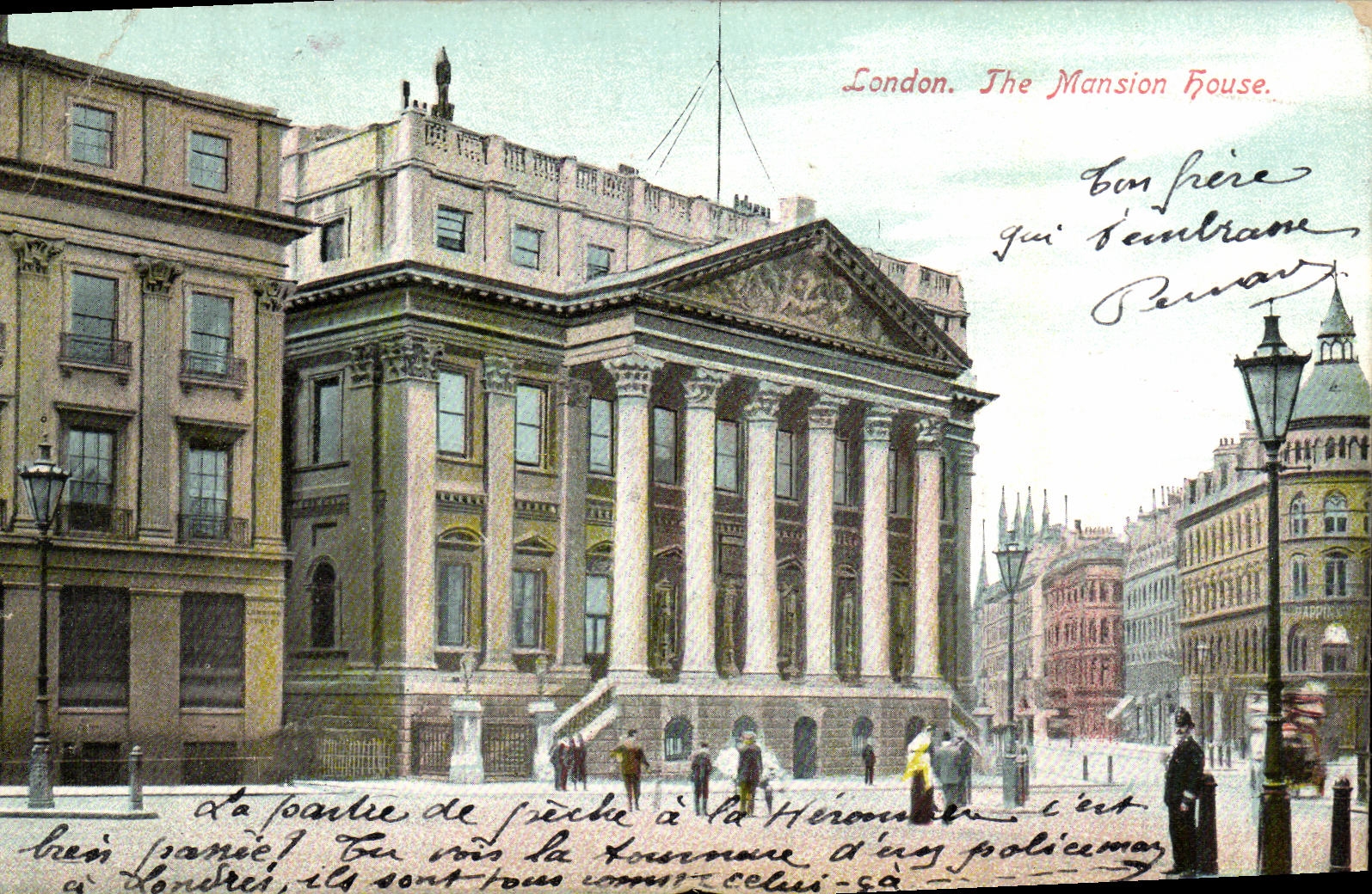 VINTAGE POSTCARD London The Mansion House