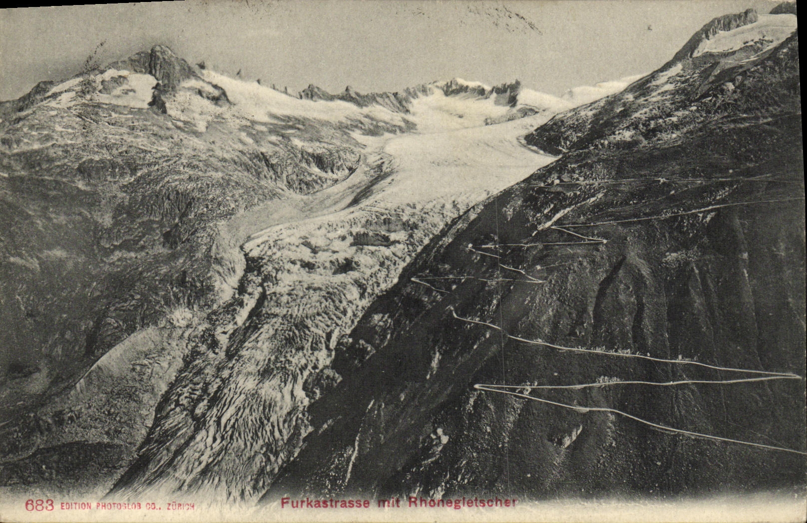 CPA Furkastrasse Mit Rhonegletscher