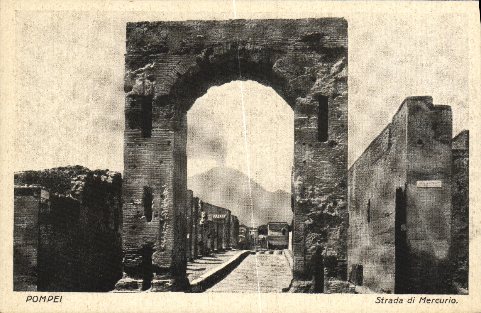 POSTAL Pompeya Strada di Mercurio de la VENDIMIA