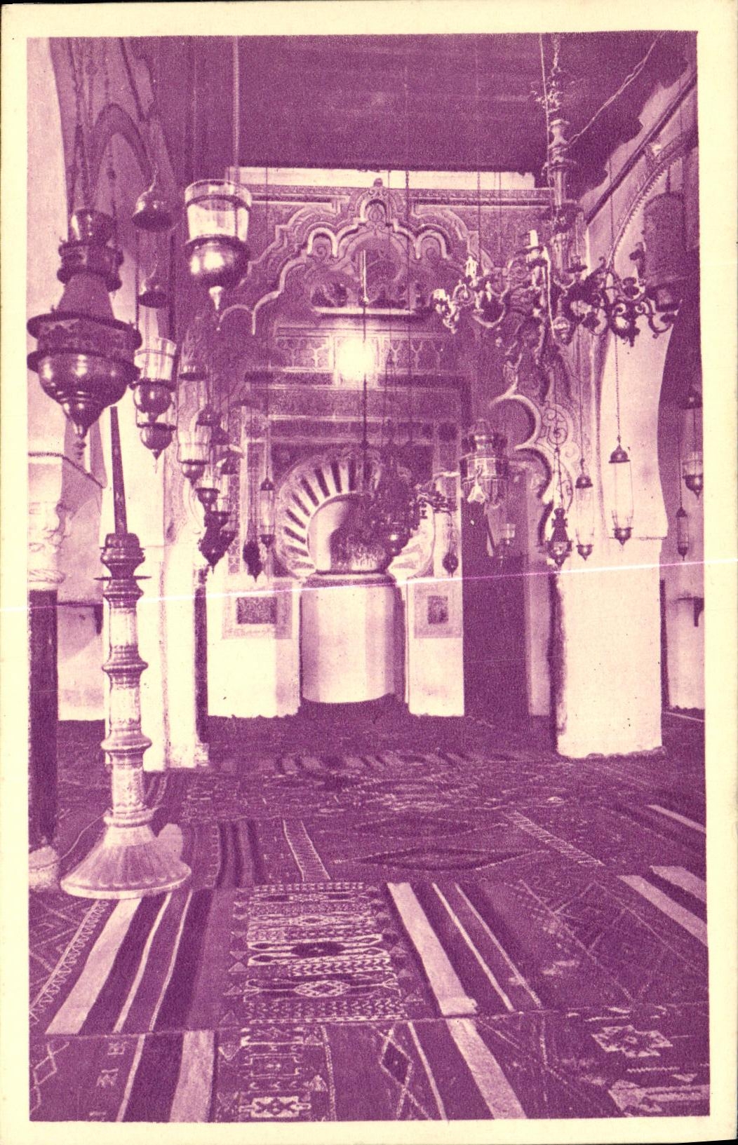 CPA Tlemcen Gradne mosquee Nef principale et Mihrab