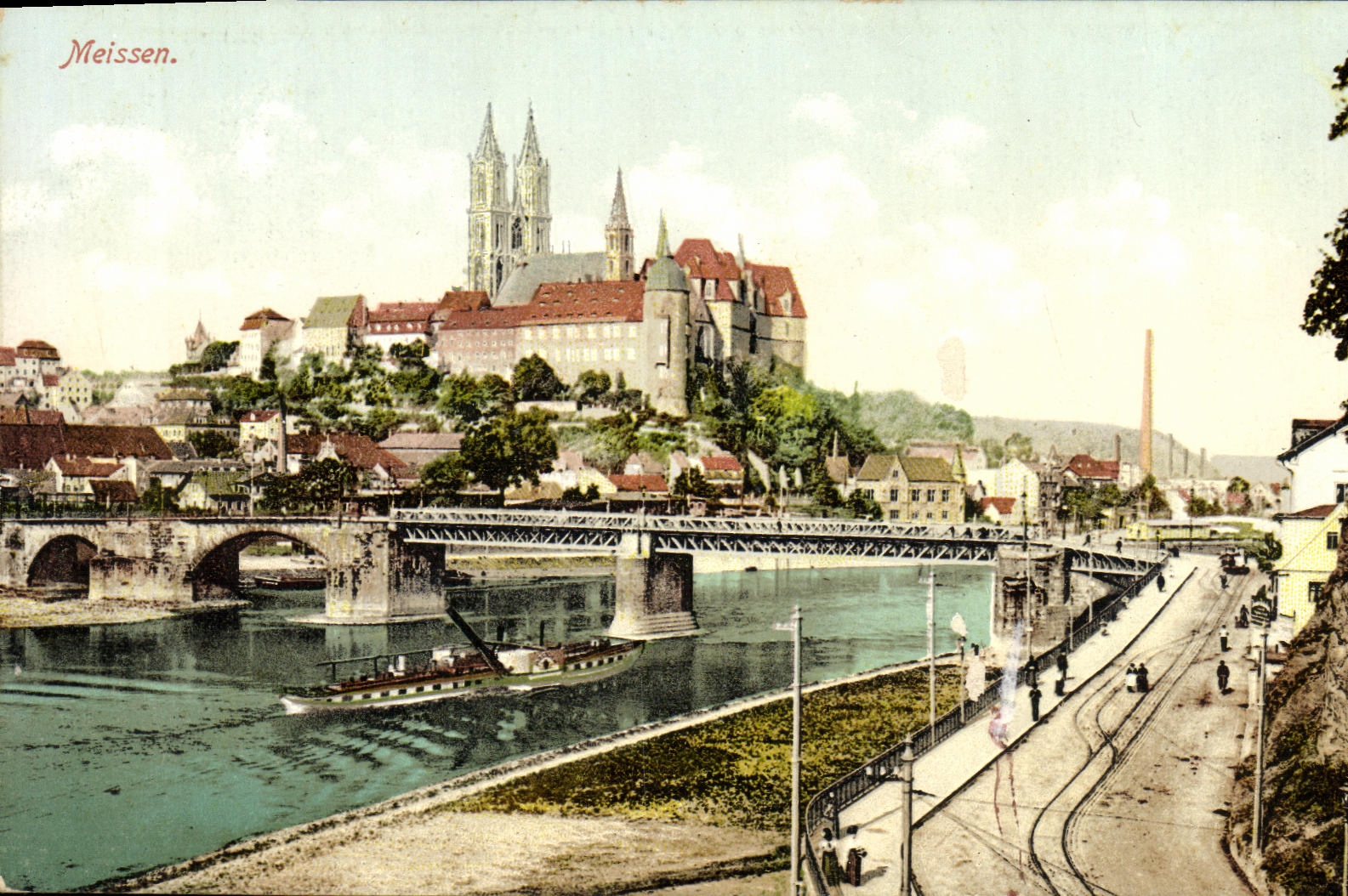 VINTAGE POSTCARD Meissen