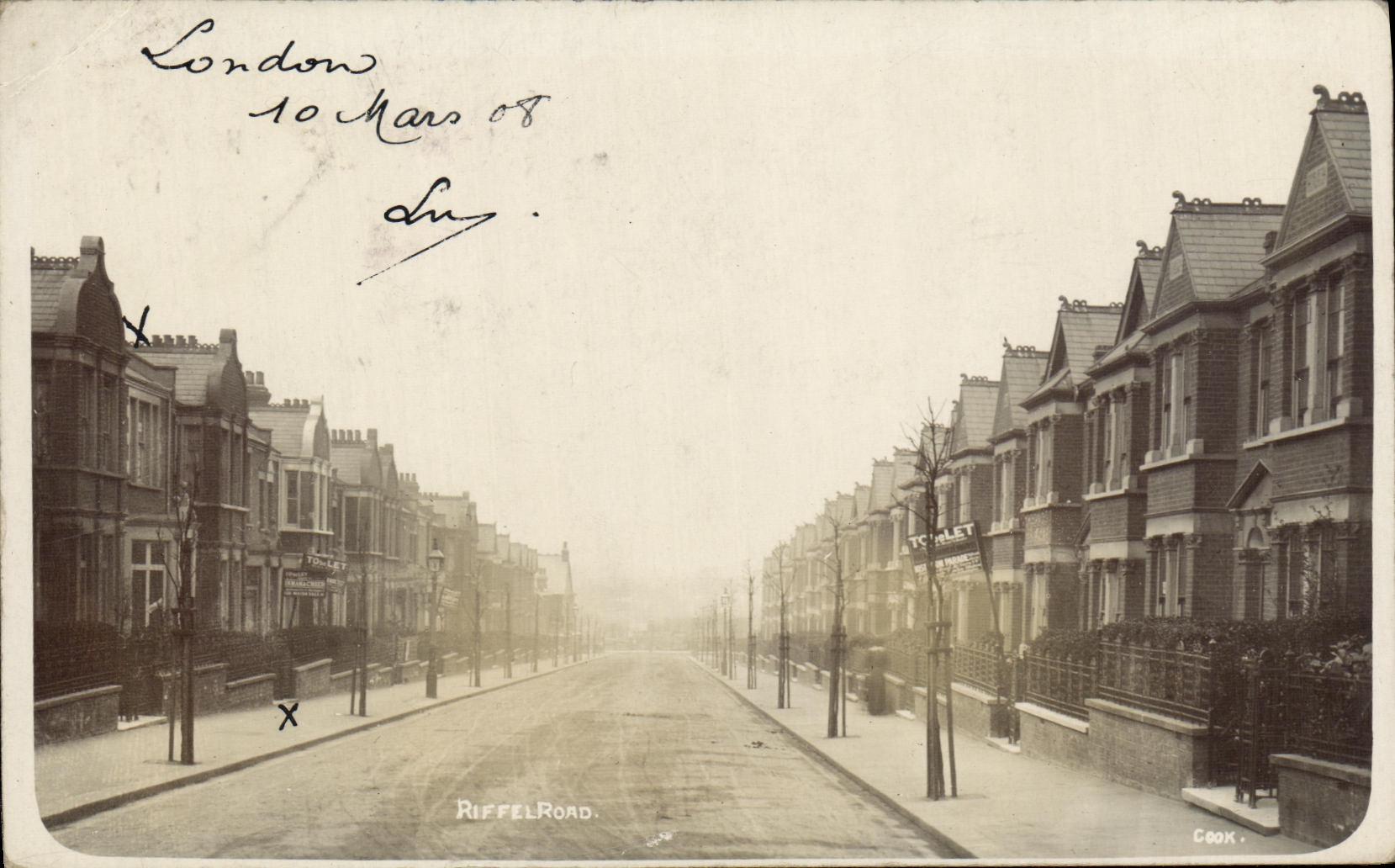 Real photo London RiffelRoad 1908