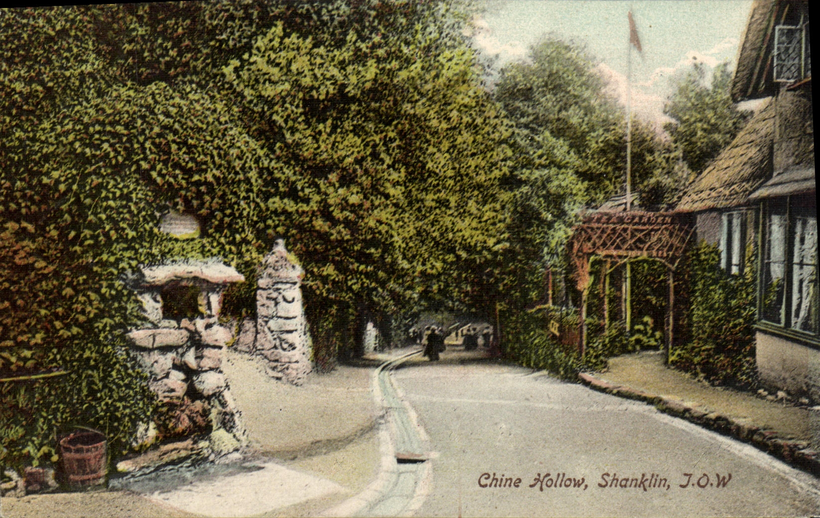 VINTAGE POSTCARD China Hollow Shanklin Isle off Wight