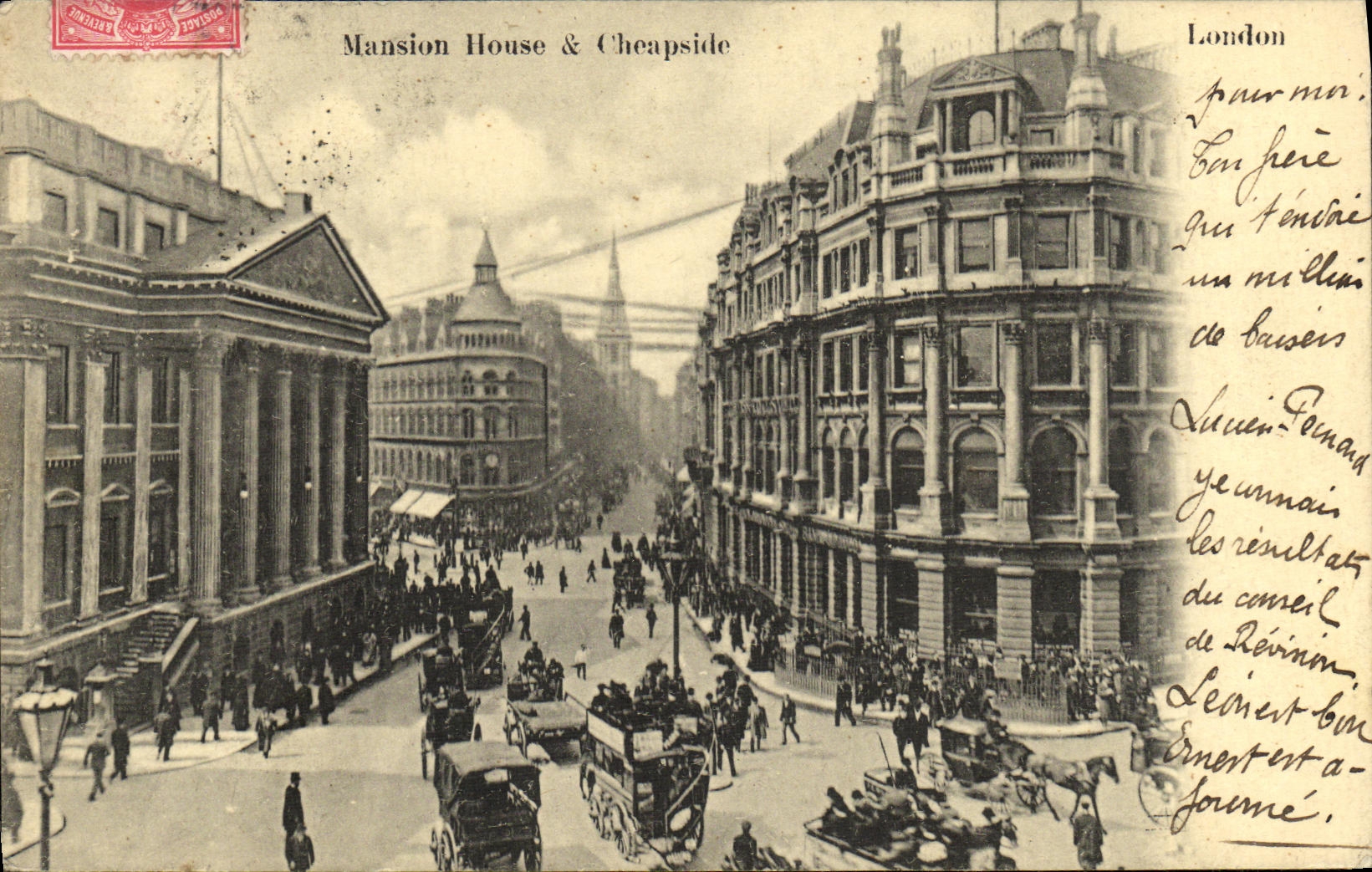 VINTAGE POSTCARD London Mansion Cheapside House