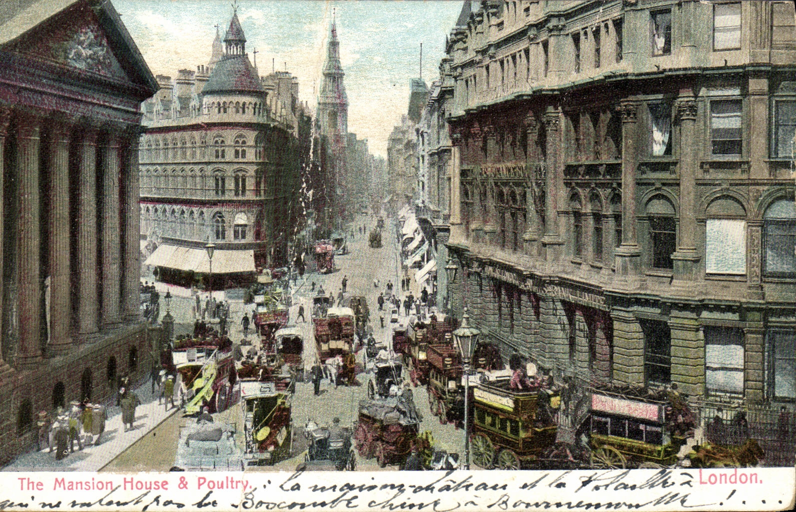 VINTAGE POSTCARD The Mansion House Poultry London