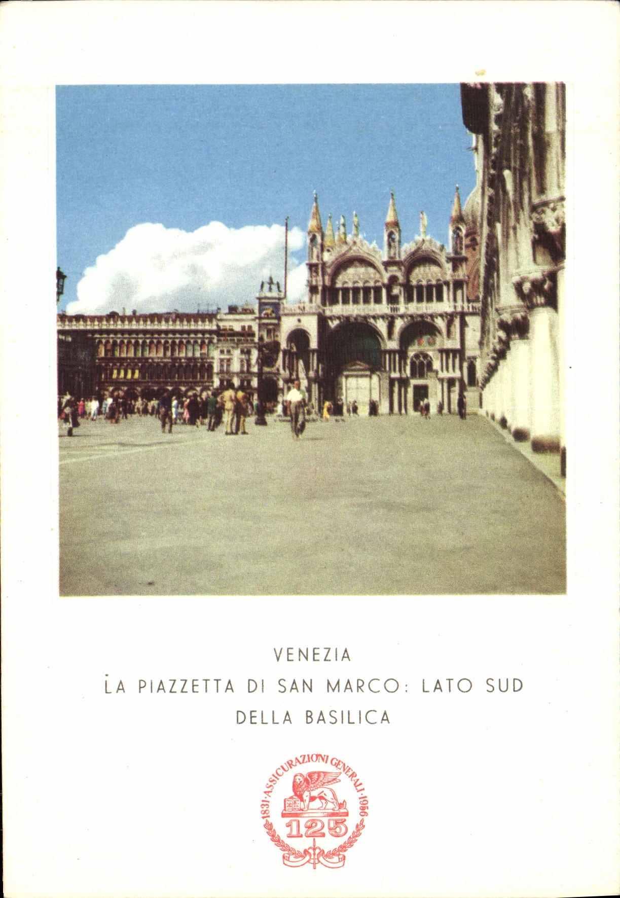 VINTAGE POSTCARD Venezia Piazzetta Di San Marco Lato Southern