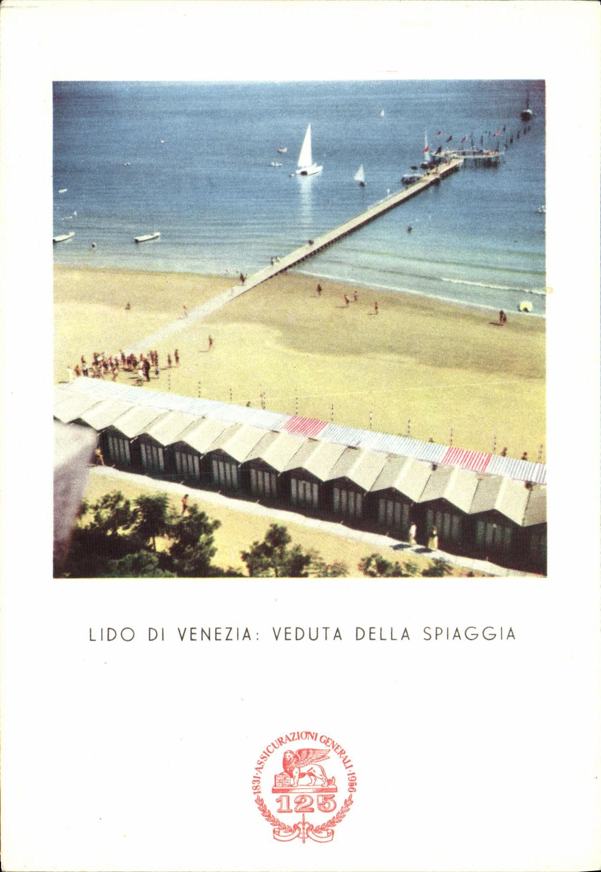 VINTAGE POSTCARD Venezia Veduta Della Spiaggia