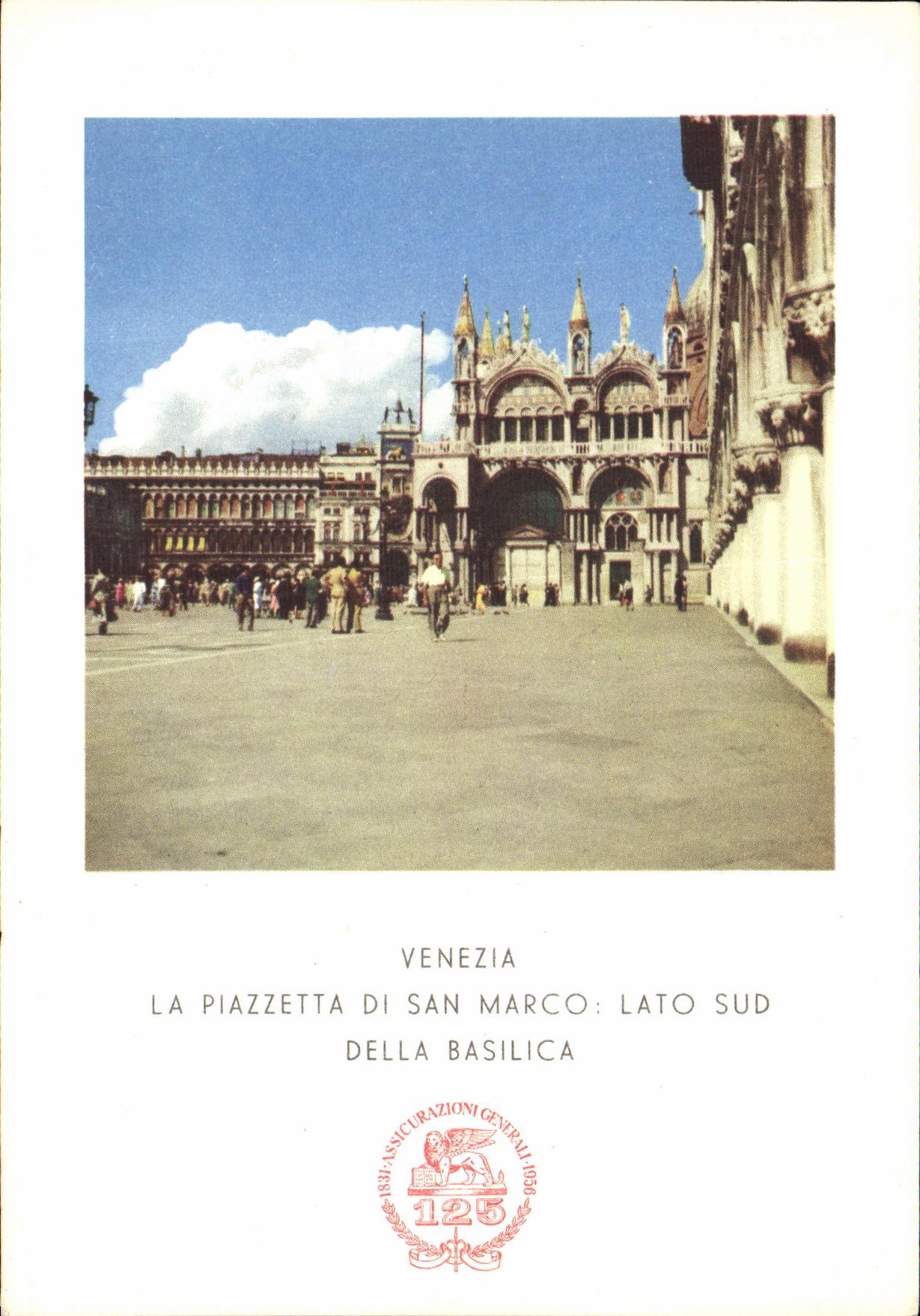 VINTAGE POSTCARD Venezia Plazzetta Di San Marco Lato Southern Della Basilica