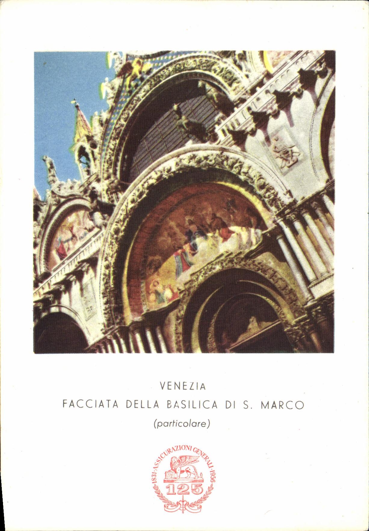 VINTAGE POSTCARD Venezia Facciata Della Basilica