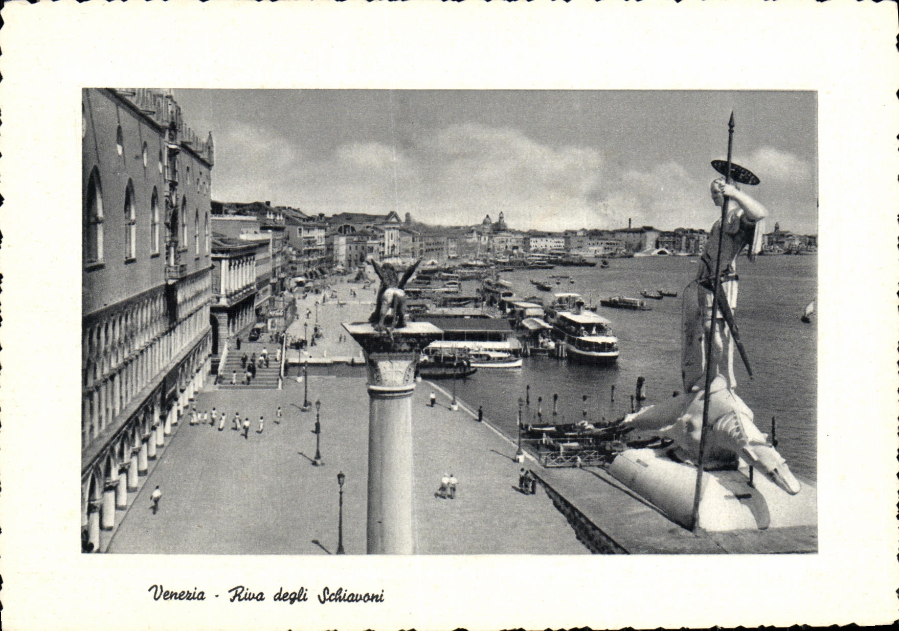 VINTAGE POSTCARD Venezia Rivetted degil Schiavoni