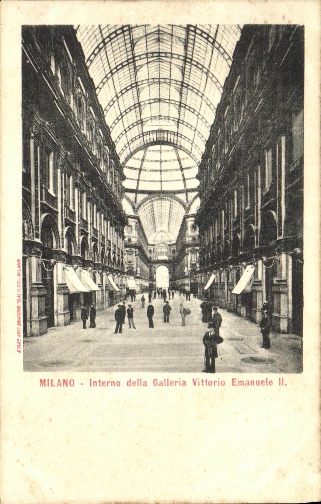 CPA Milano Interno Della Galleria Vittorio Emanuele II