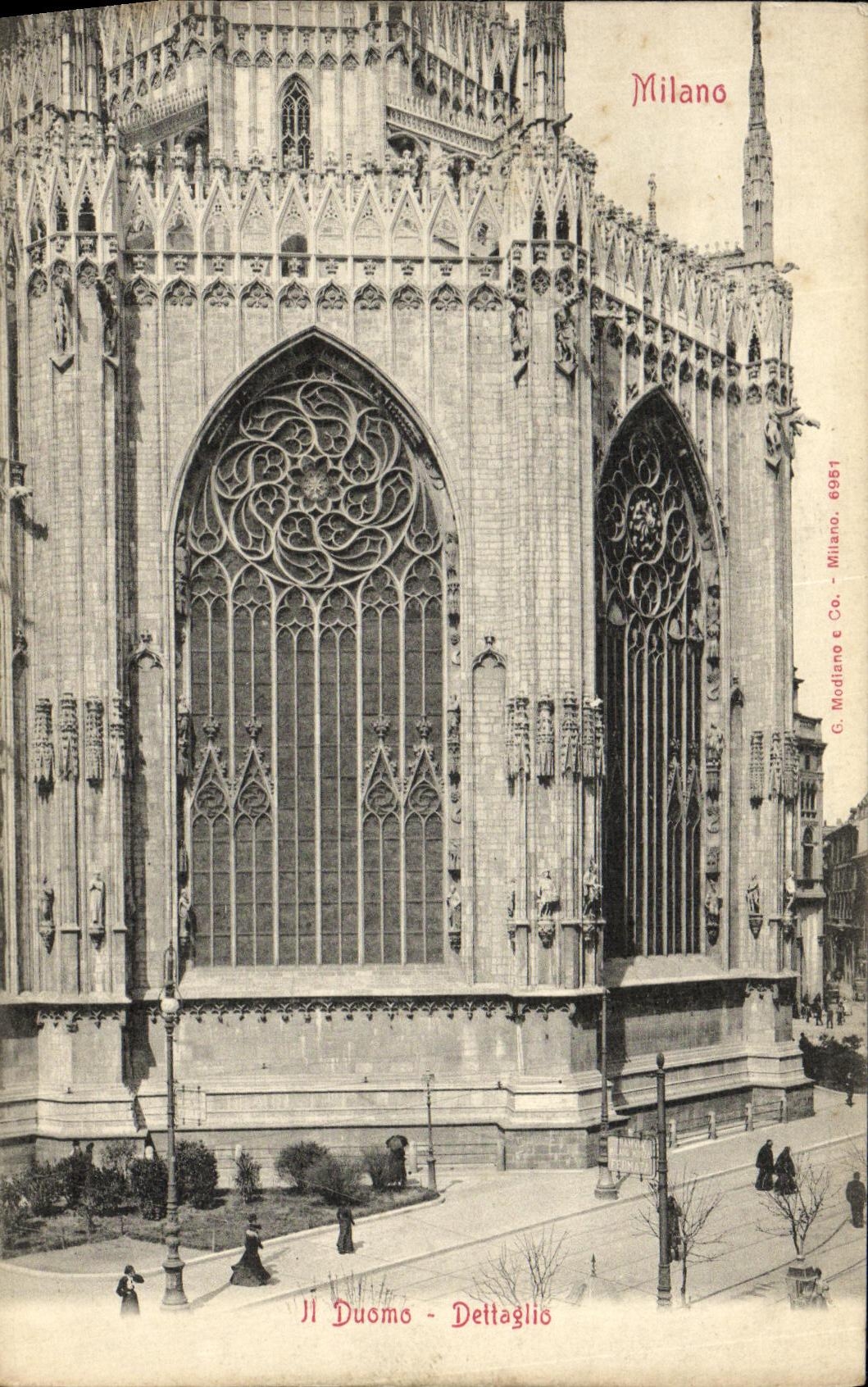 CPA Milano Il Duomo Dettaglio