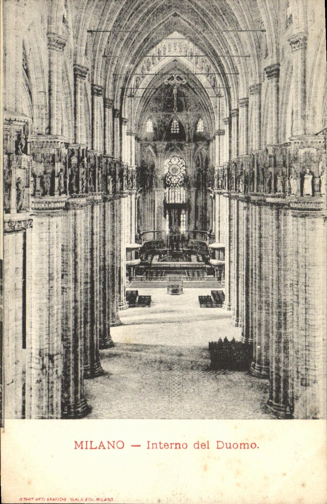 CPA Milano Interno Del Duomo