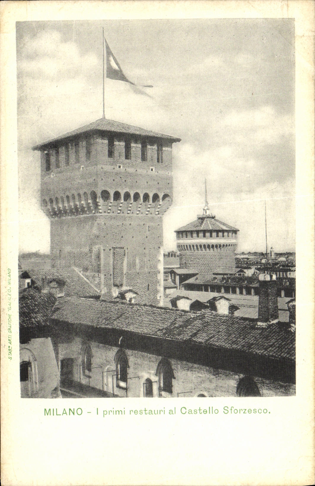 CPA Milano I primi restauri al castello Sforzesco