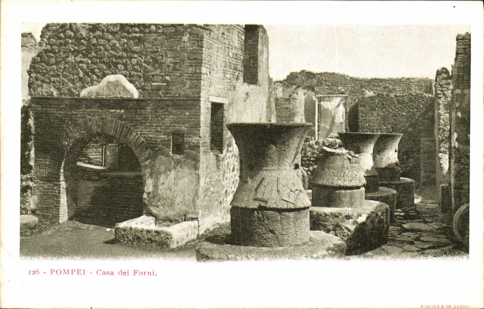 La POSTAL Pompeya de la VENDIMIA puso el dei Forni