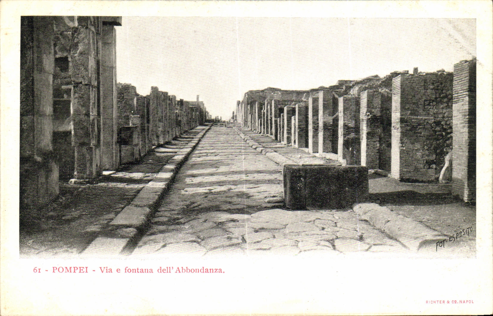 POSTAL Pompeya de la VENDIMIA via E Fontaua LED Abbondanza