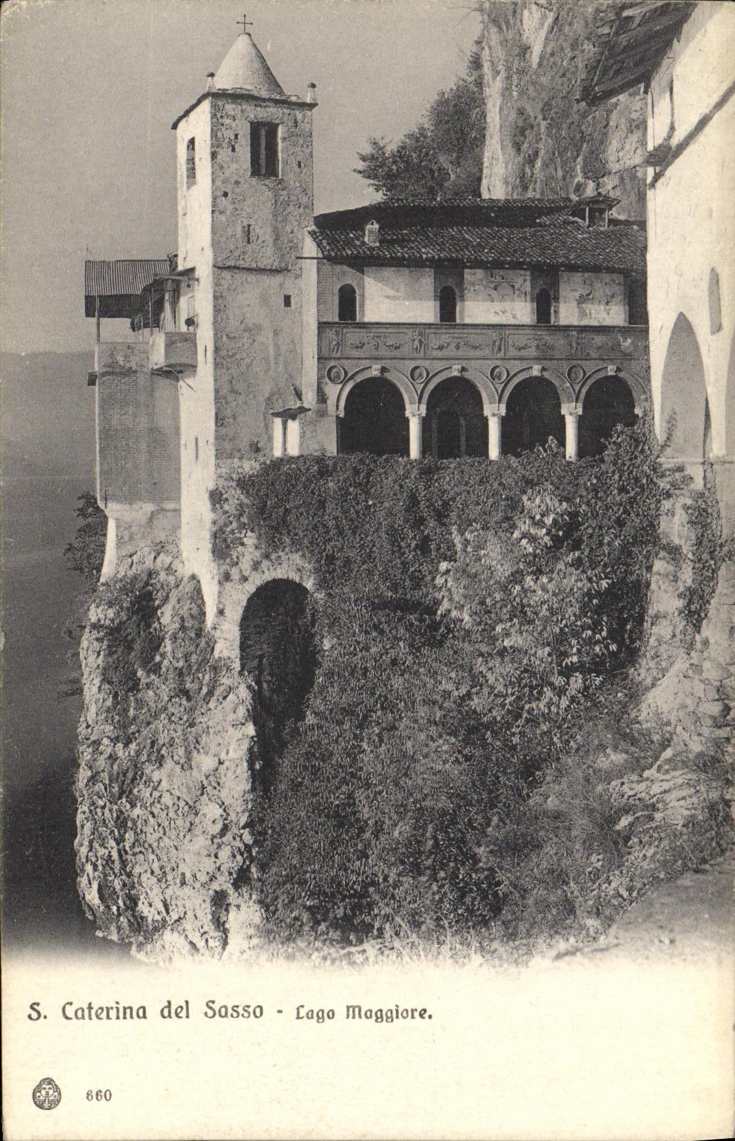 POSTAL S Caterina del Sasso Lago Maggiore de la VENDIMIA