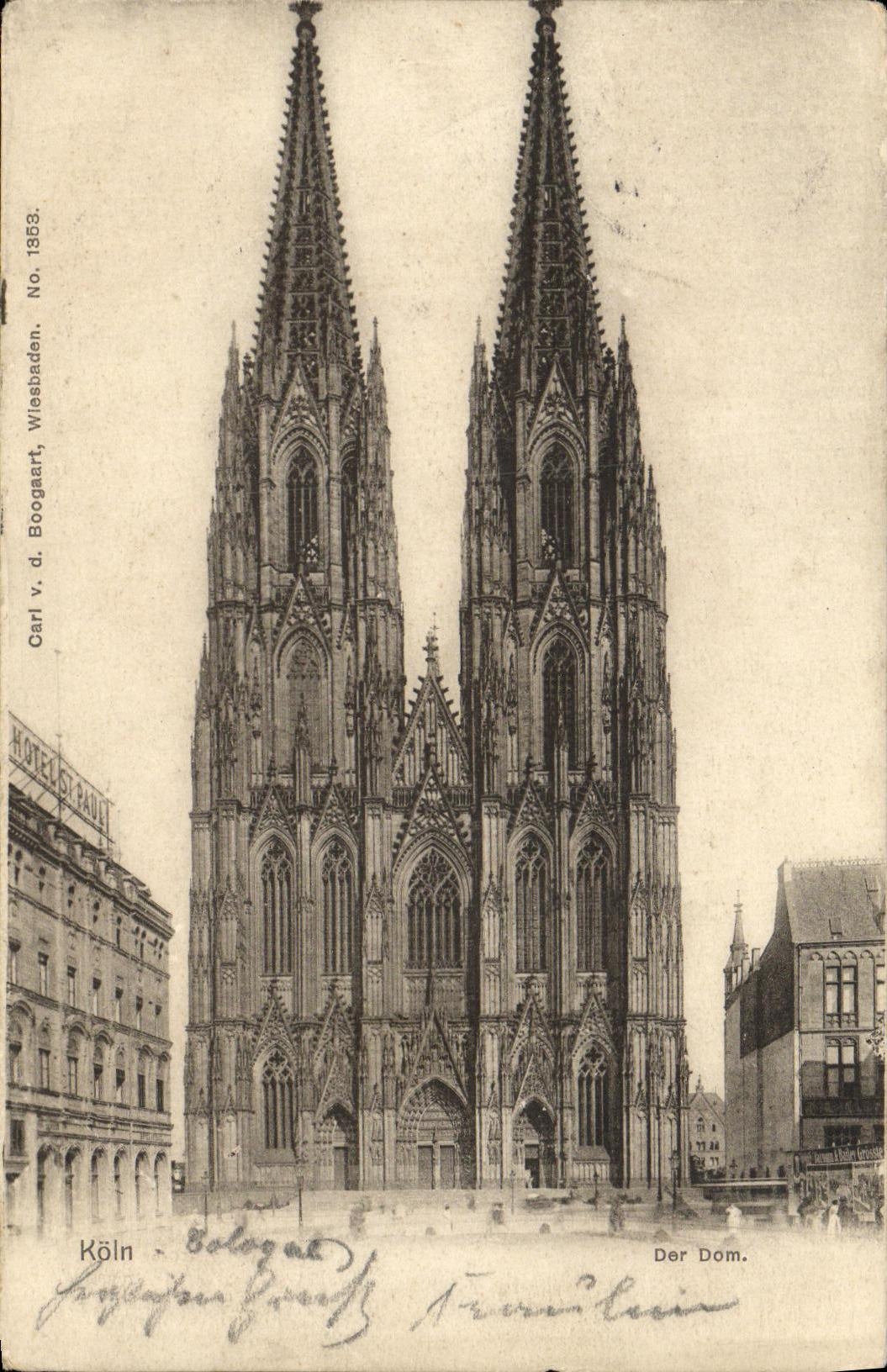Dom de Koln Der de la POSTAL de la VENDIMIA