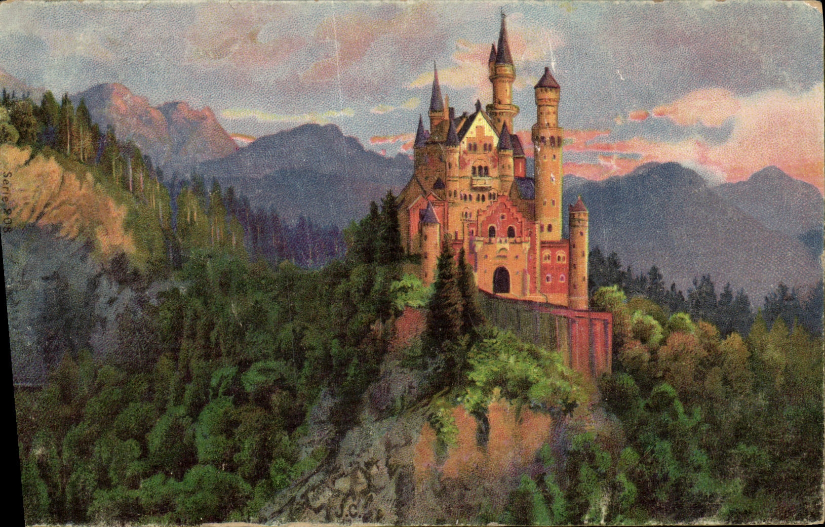 VINTAGE POSTCARD Neuschwasstein
