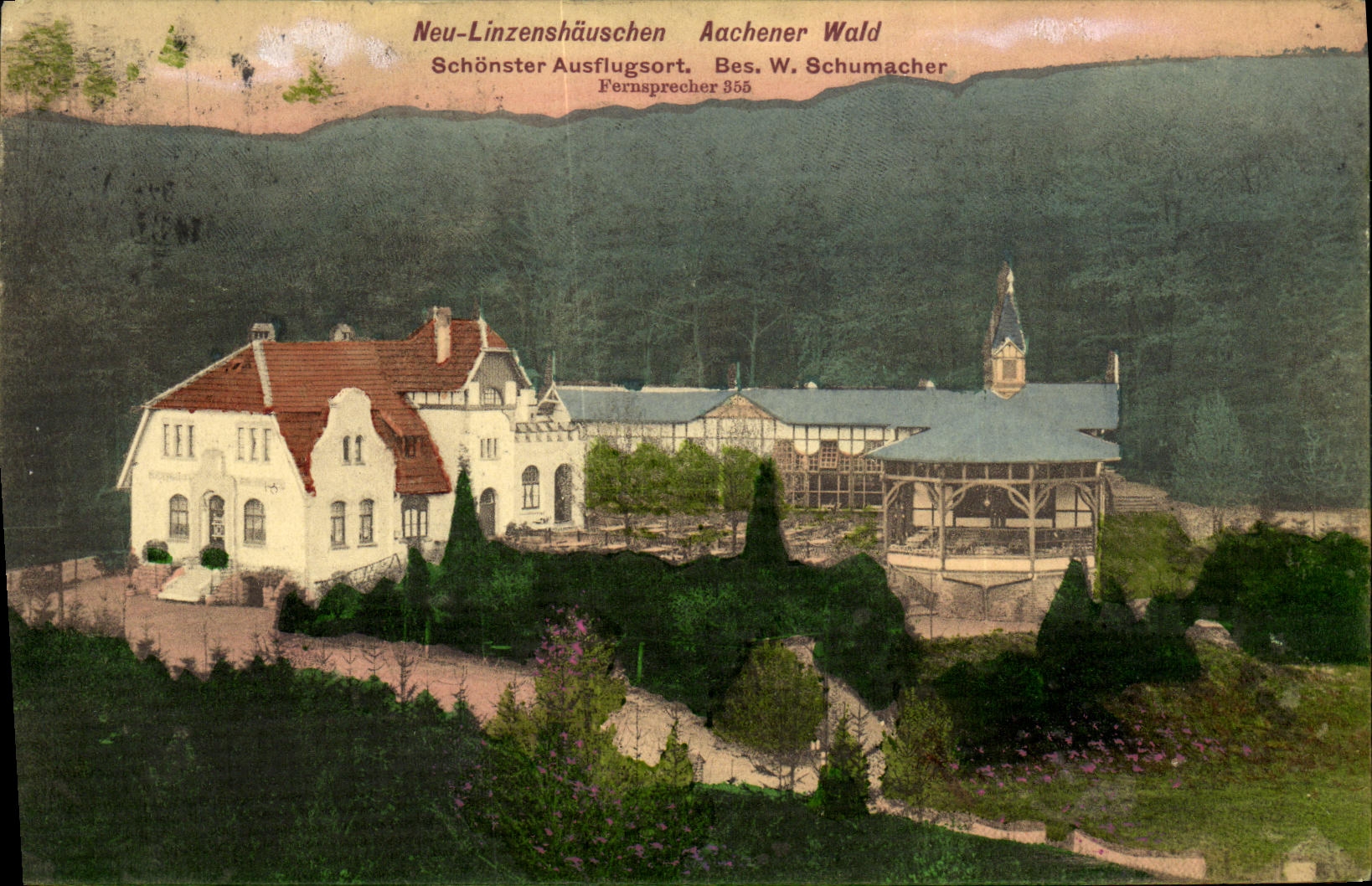 VINTAGE POSTCARD Neu Linzenshaucschen Aachener Wald