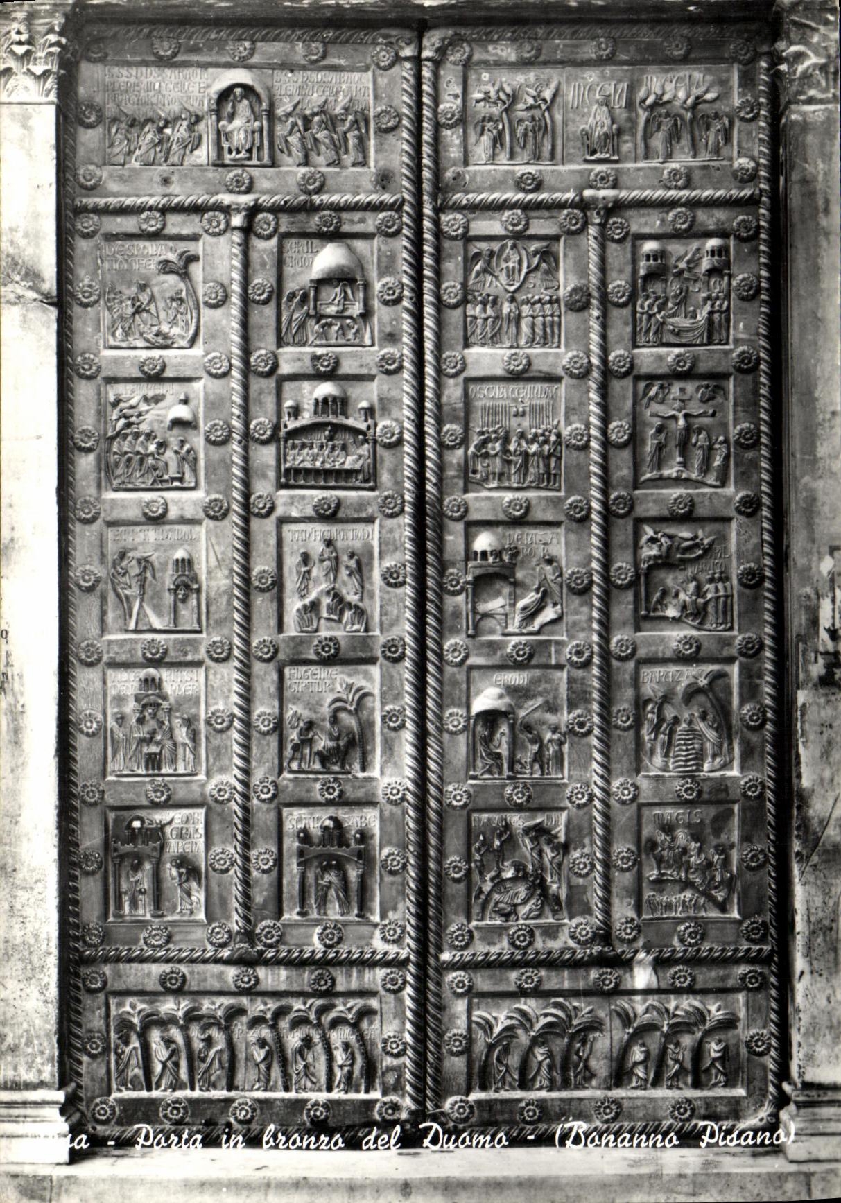 POSTAL MODERNA adentro llevado bronzo del Duomo Pisana