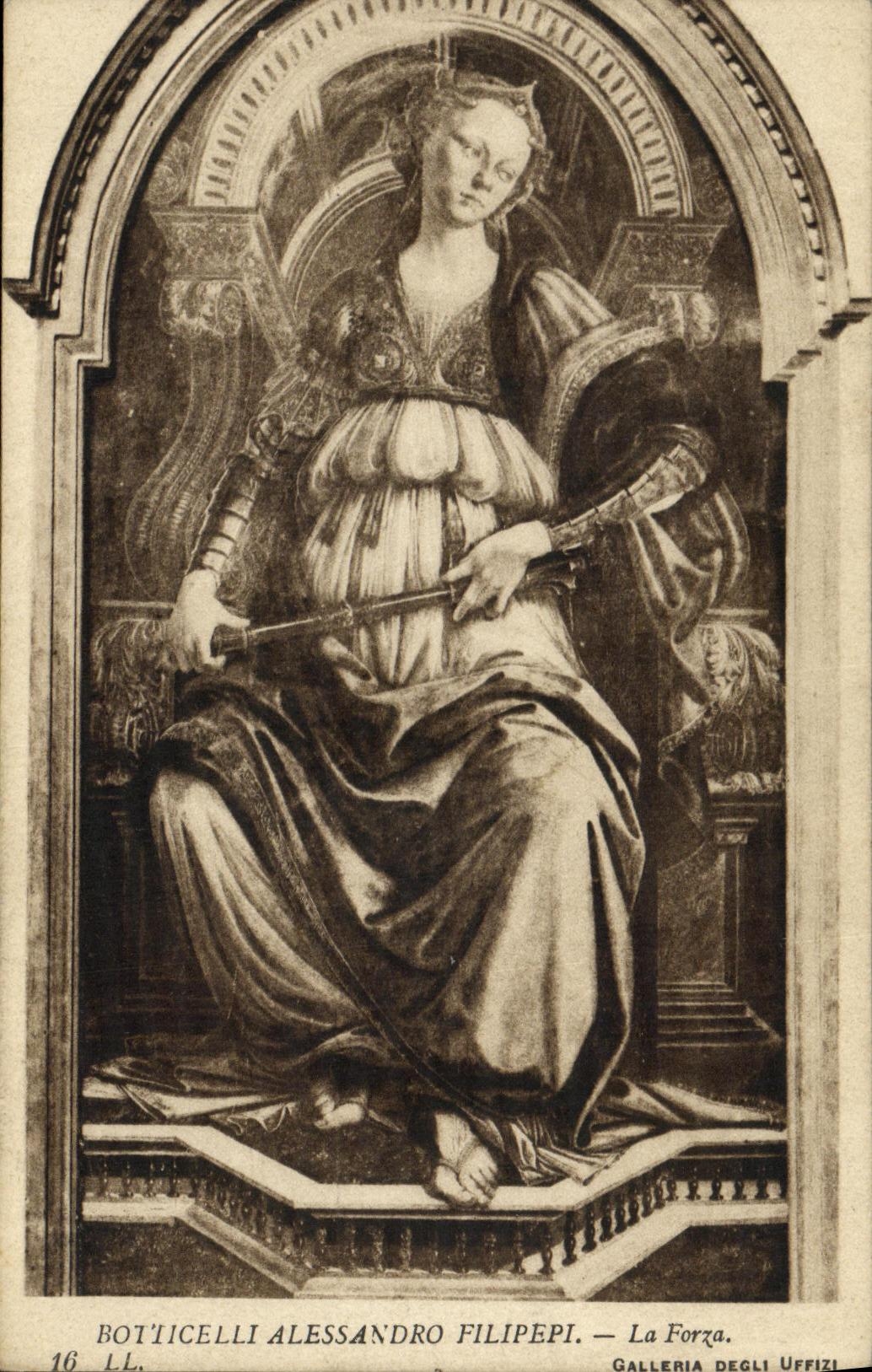 POSTAL Botticelli Alejandro Filipepi Forza de la VENDIMIA