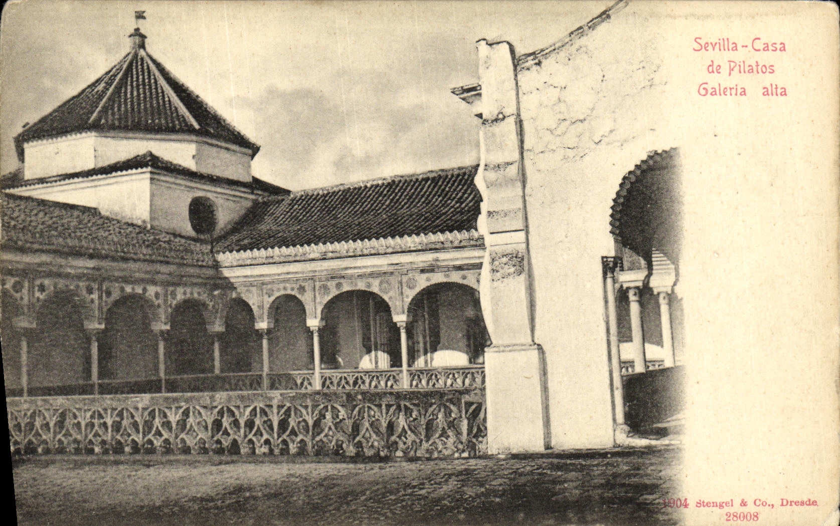 VINTAGE POSTCARD Sevilla Put of Pilatos Galeria Alta