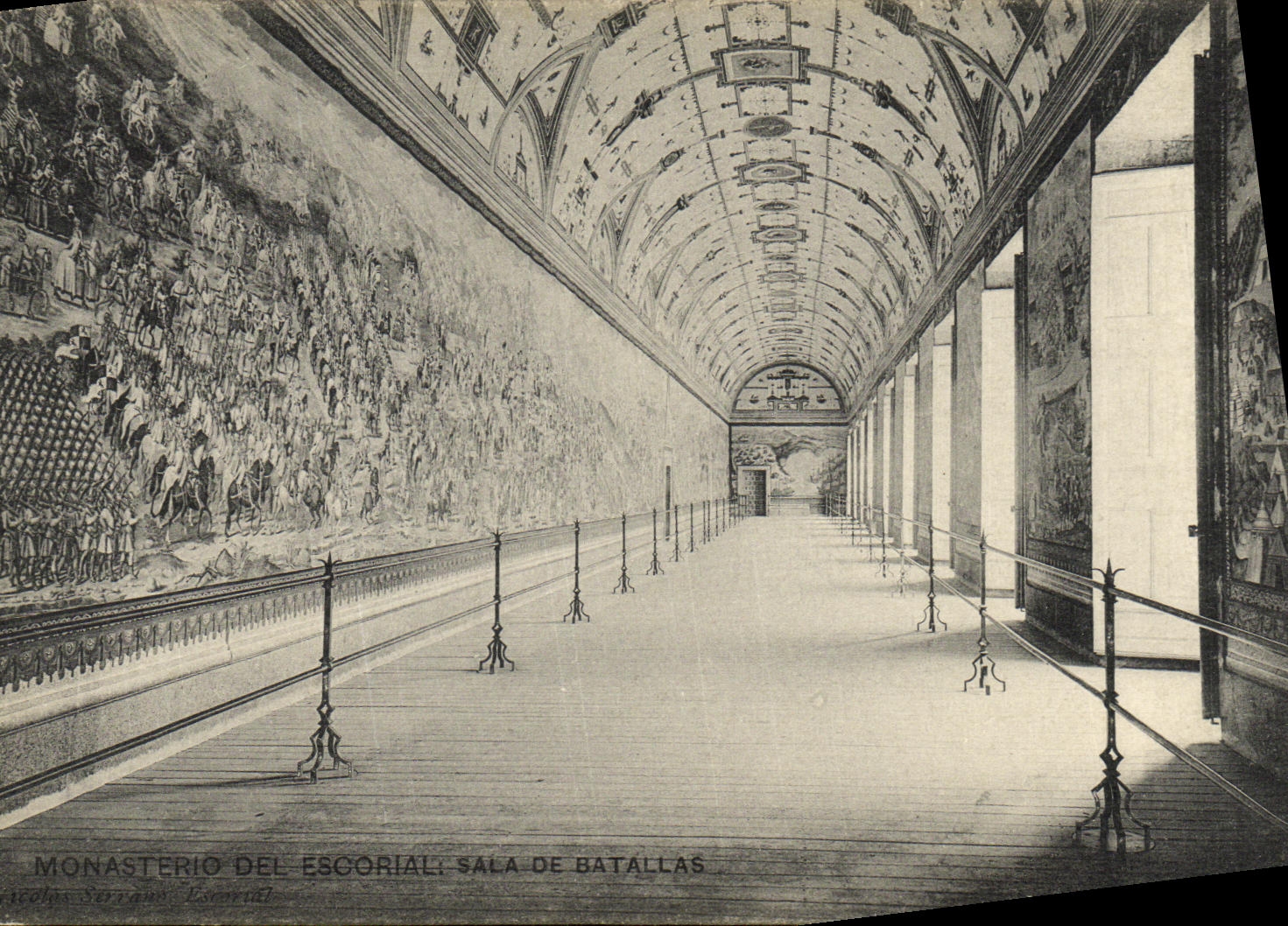 CPA Monasterio del Escorial Sala de Batallas