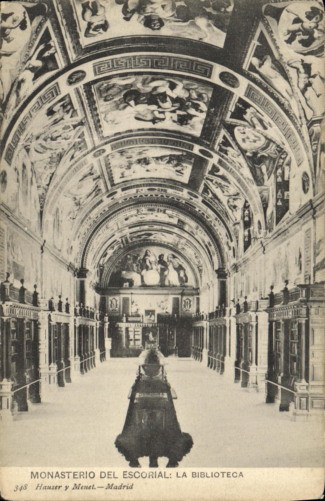 CPA Monasterio del Escorial la Biblioteca