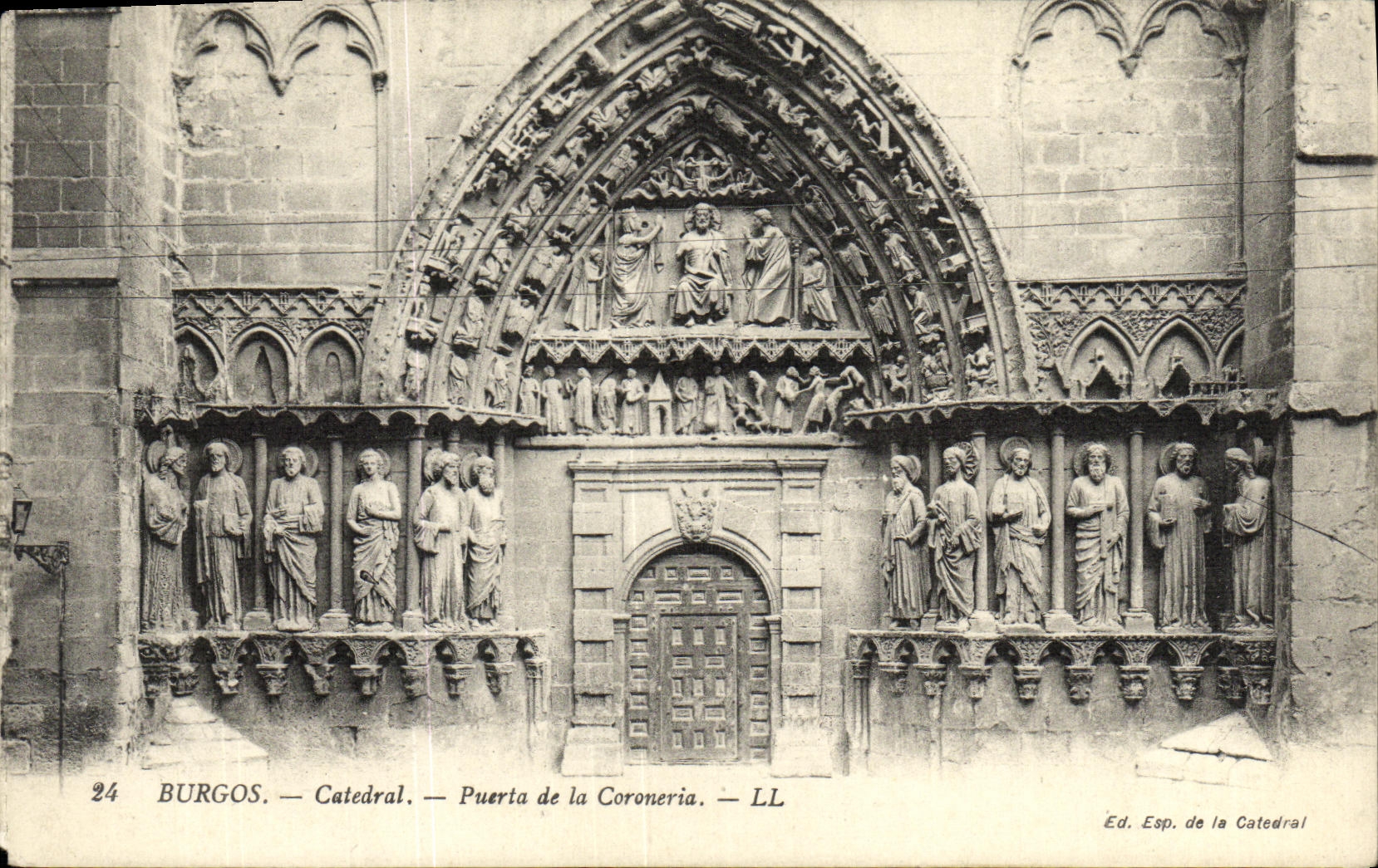 POSTAL Burgos Catedral Puerta de la VENDIMIA de Coroneria