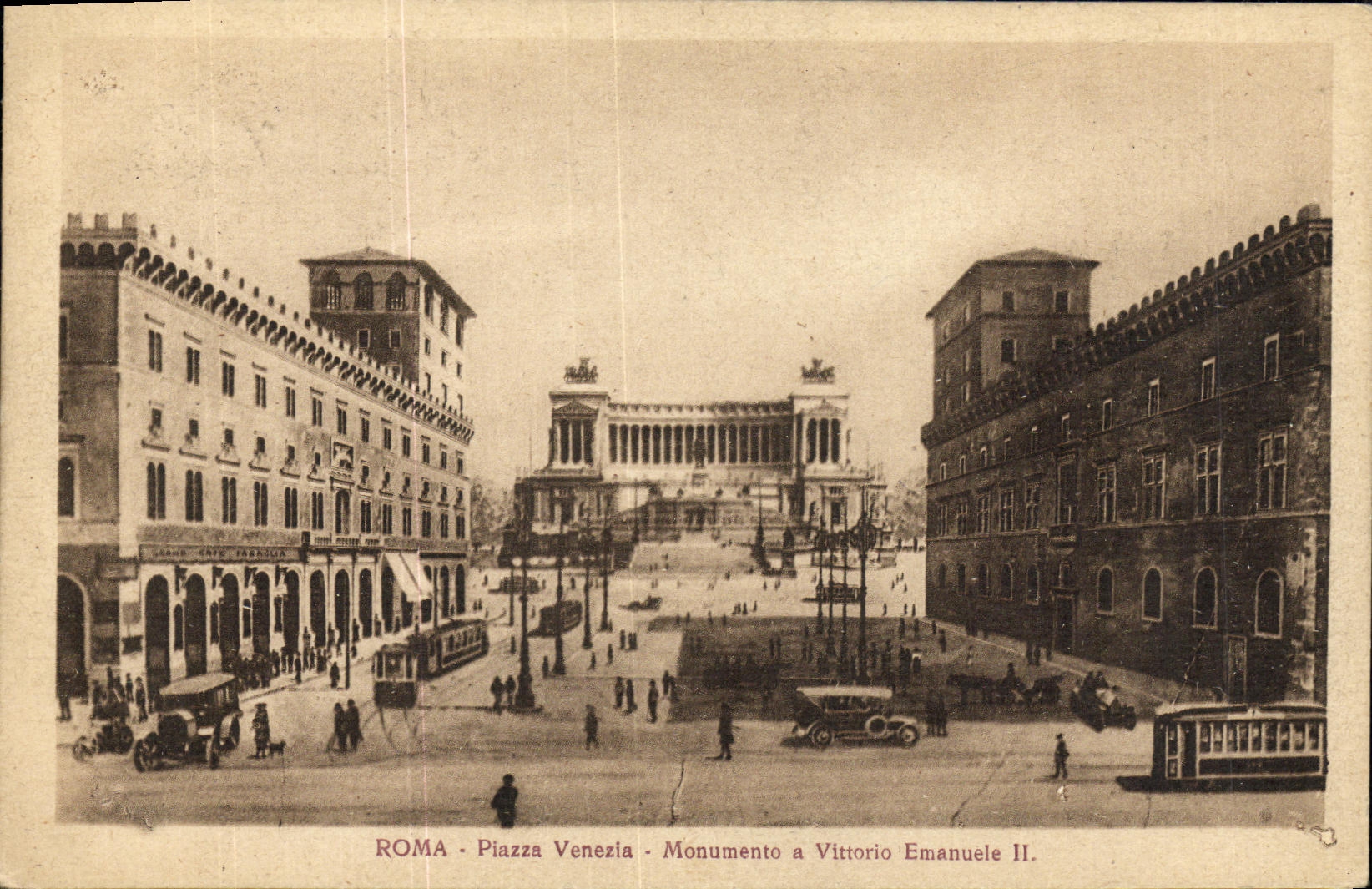 CPA Roma Pizza Venezia Monumente a Vittori Emanuel II