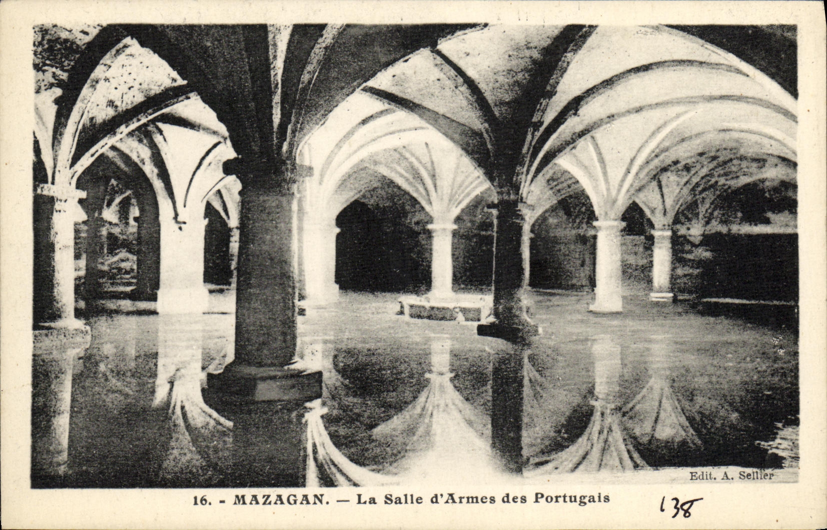 VINTAGE POSTCARD Mazagan the Room D Weapons of the Portuguese