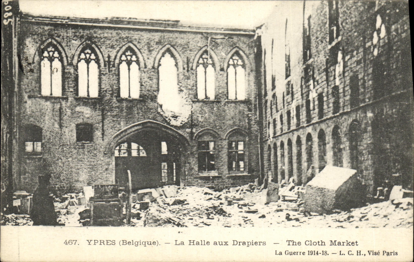 POSTAL Ypres de la VENDIMIA el mercado con los paneros de Militaria