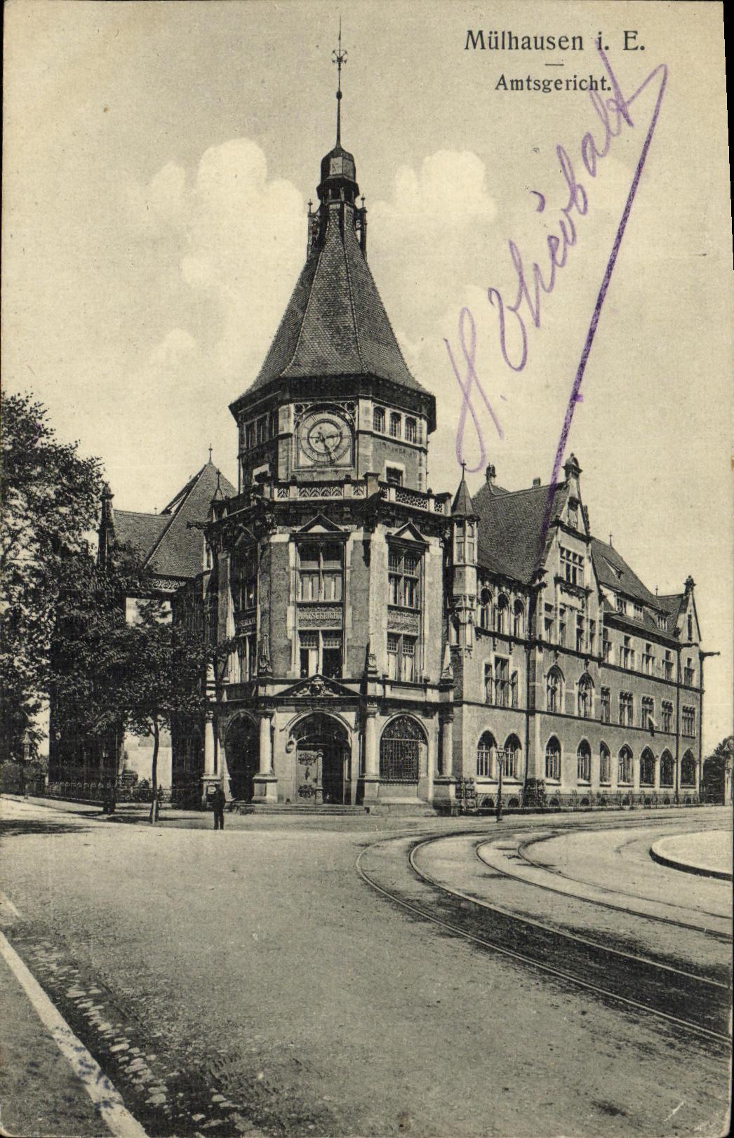 VINTAGE POSTCARD Muhlhausen I E Amtsgericht