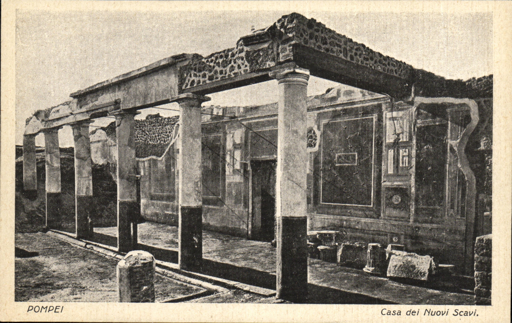 La POSTAL Pompeya de la VENDIMIA puso el dei Nuovi Scavi