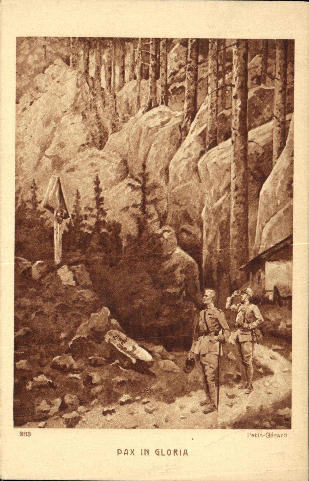 VINTAGE POSTCARD Pax in Gloria