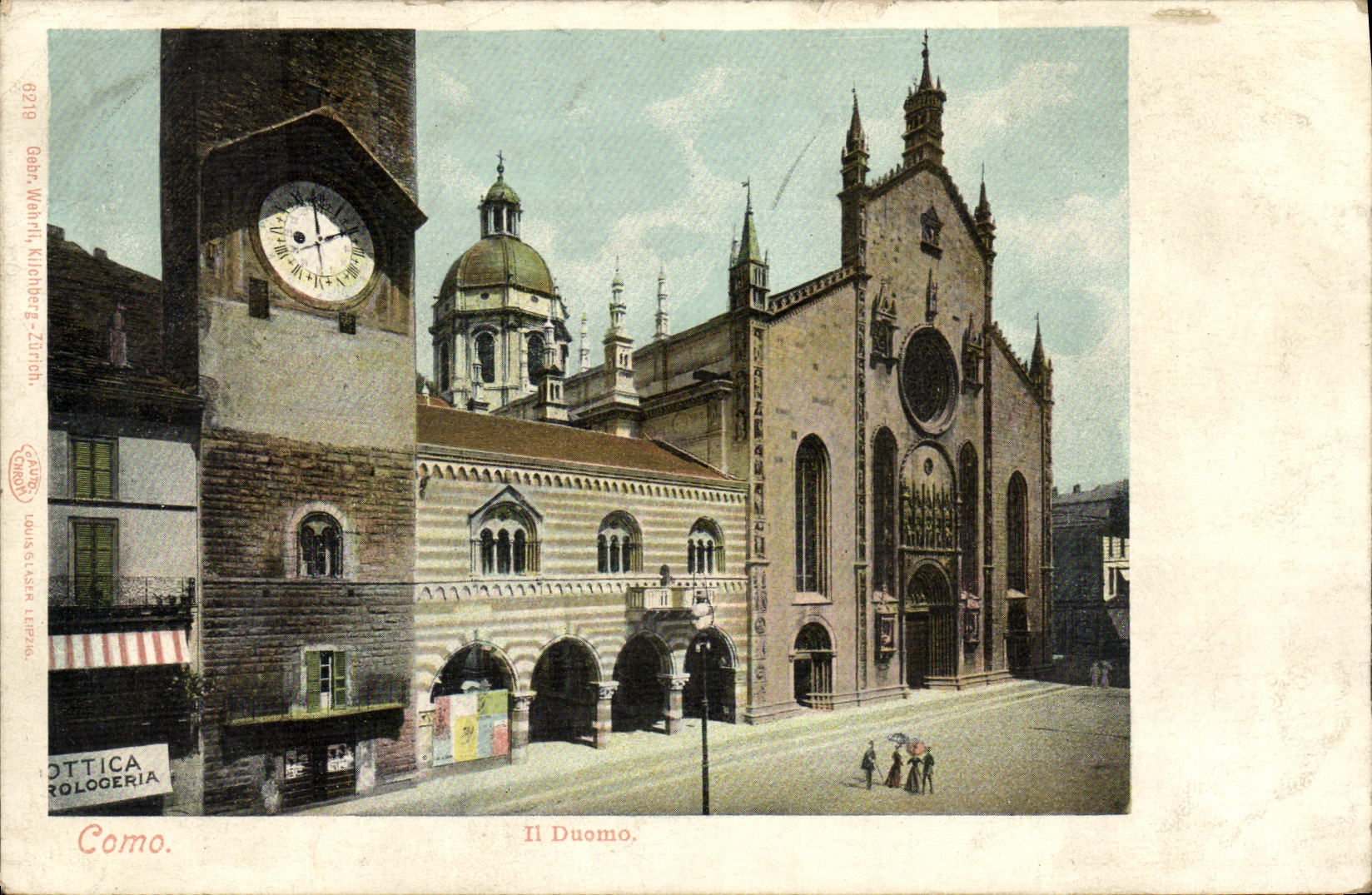 Duomo de Como de la POSTAL de la VENDIMIA