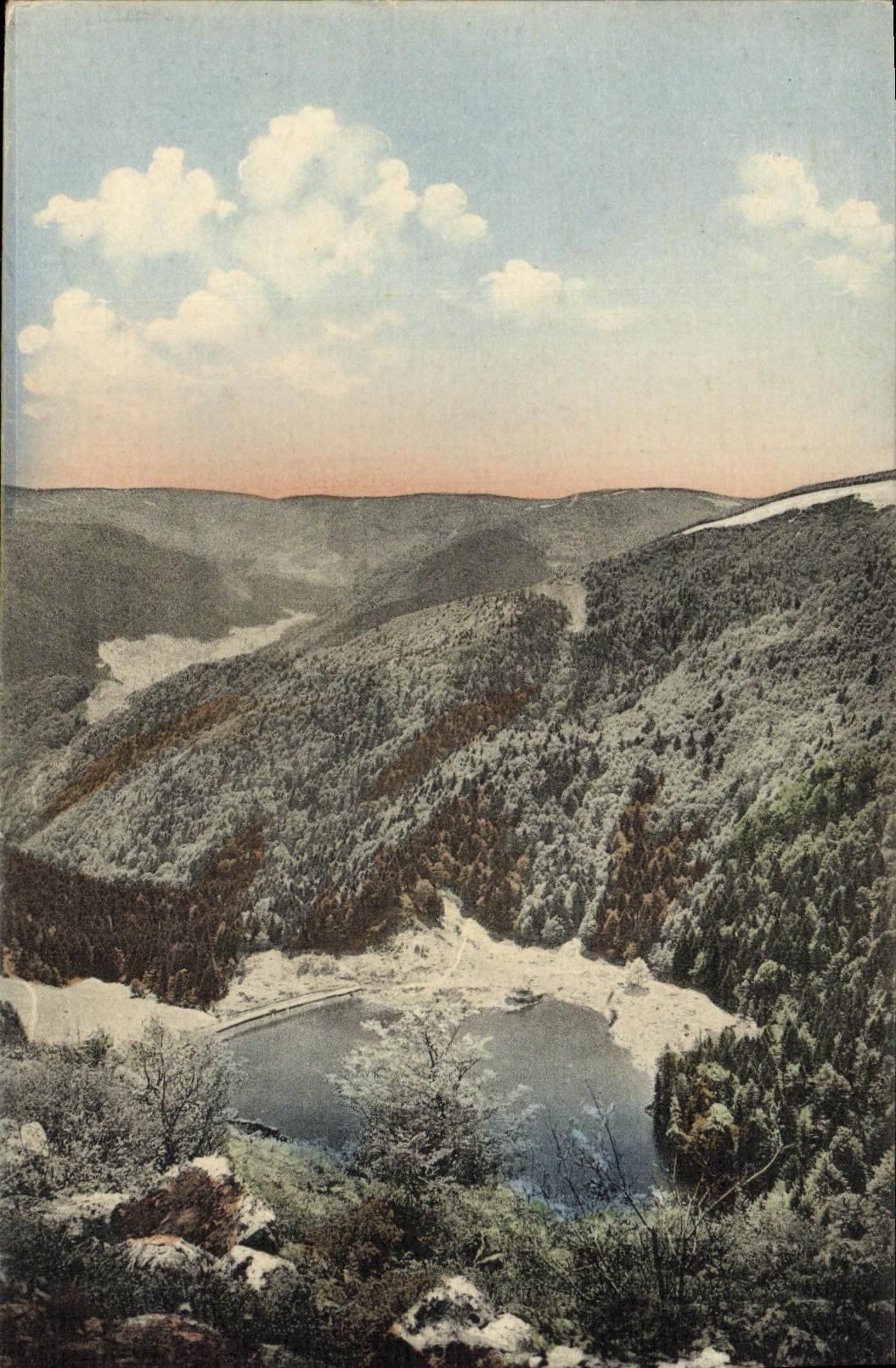 VINTAGE POSTCARD Schiessrotriedweier im Munstertal