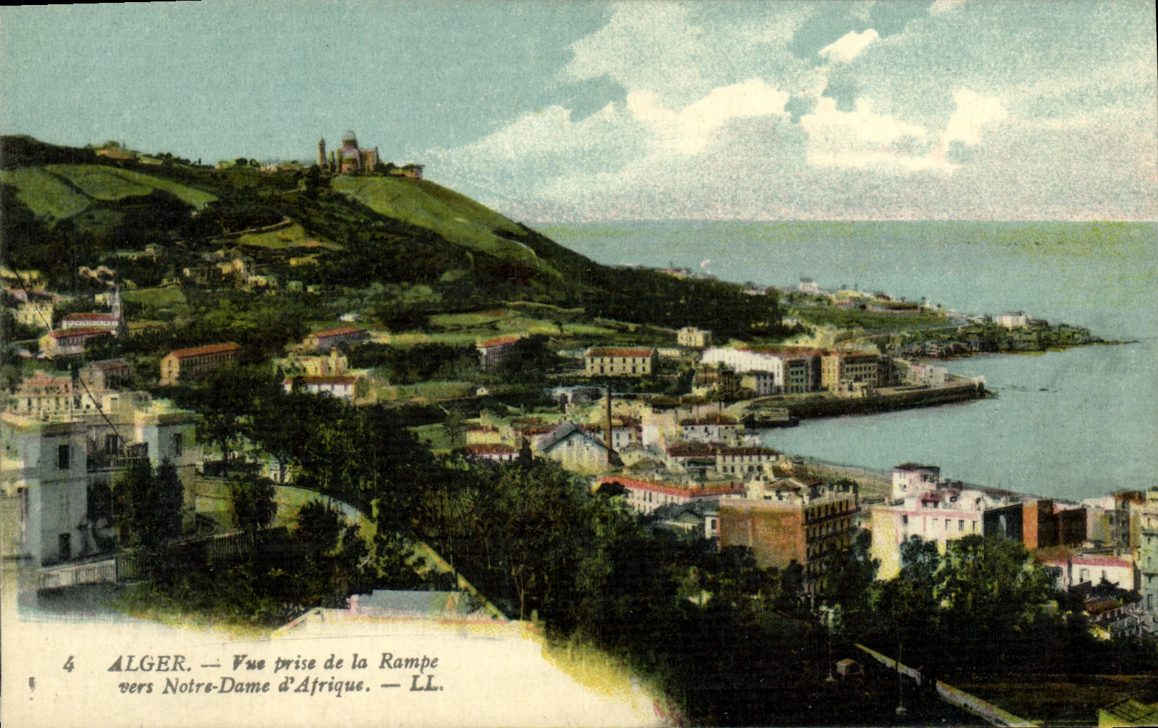 POSTAL Argel de la VENDIMIA vista de la cuesta hacia Notre Dame D africa