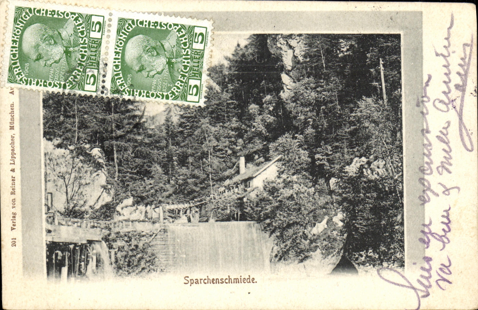 VINTAGE POSTCARD Sparchenschmiede