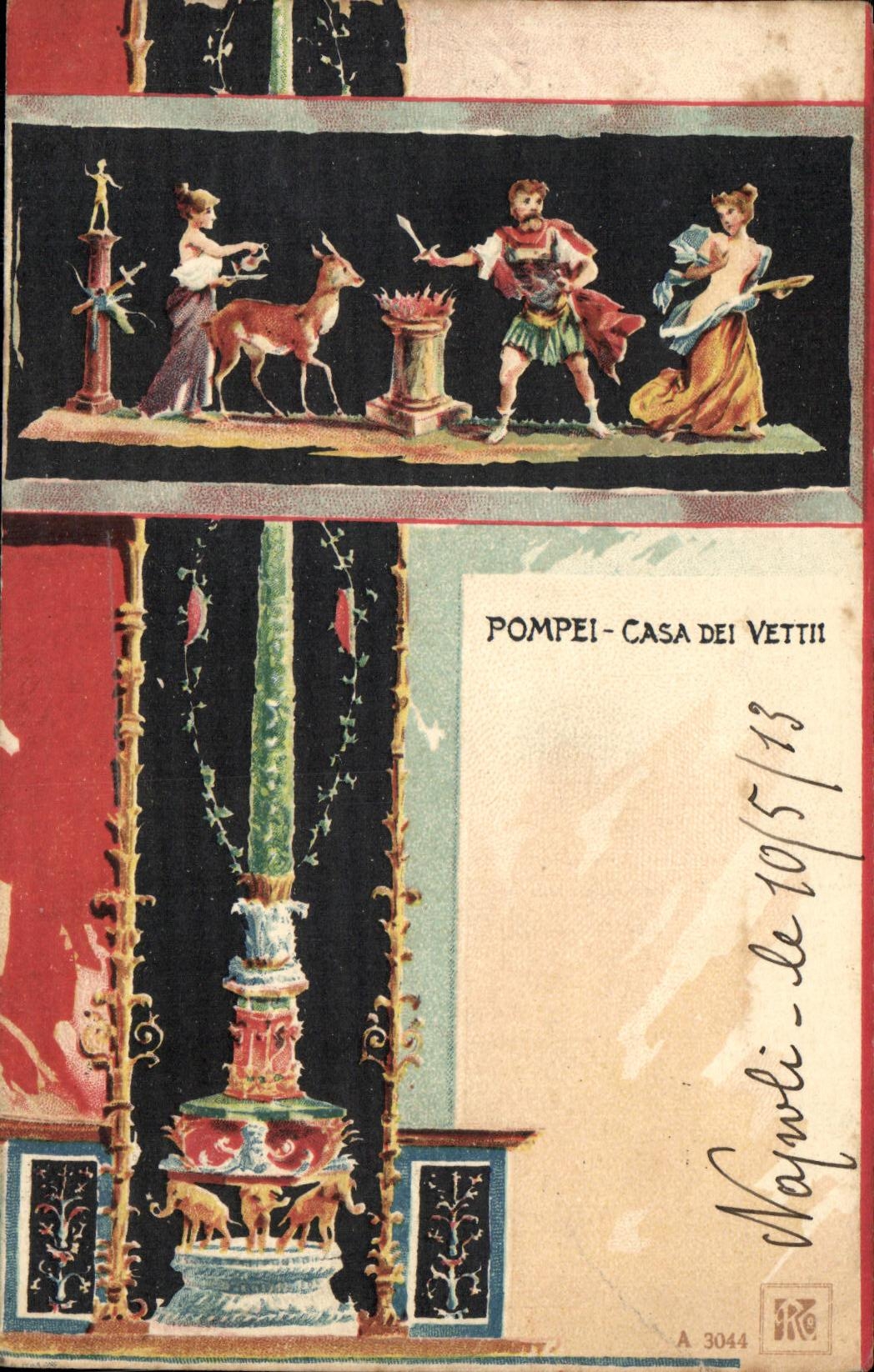 La POSTAL Pompeya de la VENDIMIA puso Dei Vettii
