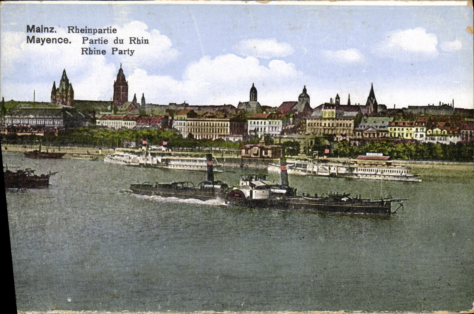 CPA Mainz Rheinpartie Bateau