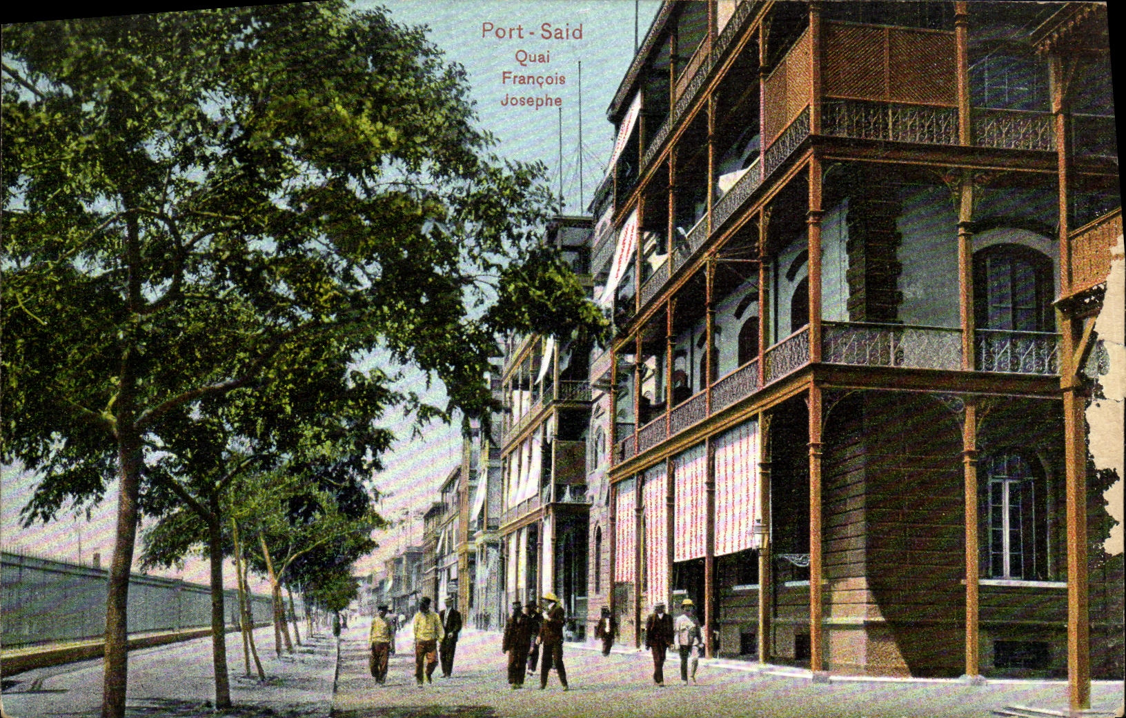 POSTAL Port Saïd Quay Francois Jose Egipto de la VENDIMIA