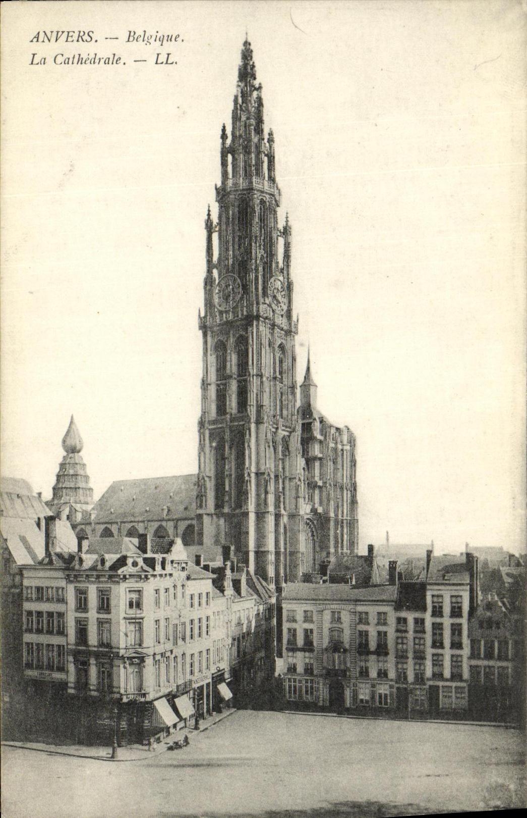 POSTAL Amberes Belgica de la VENDIMIA la catedral