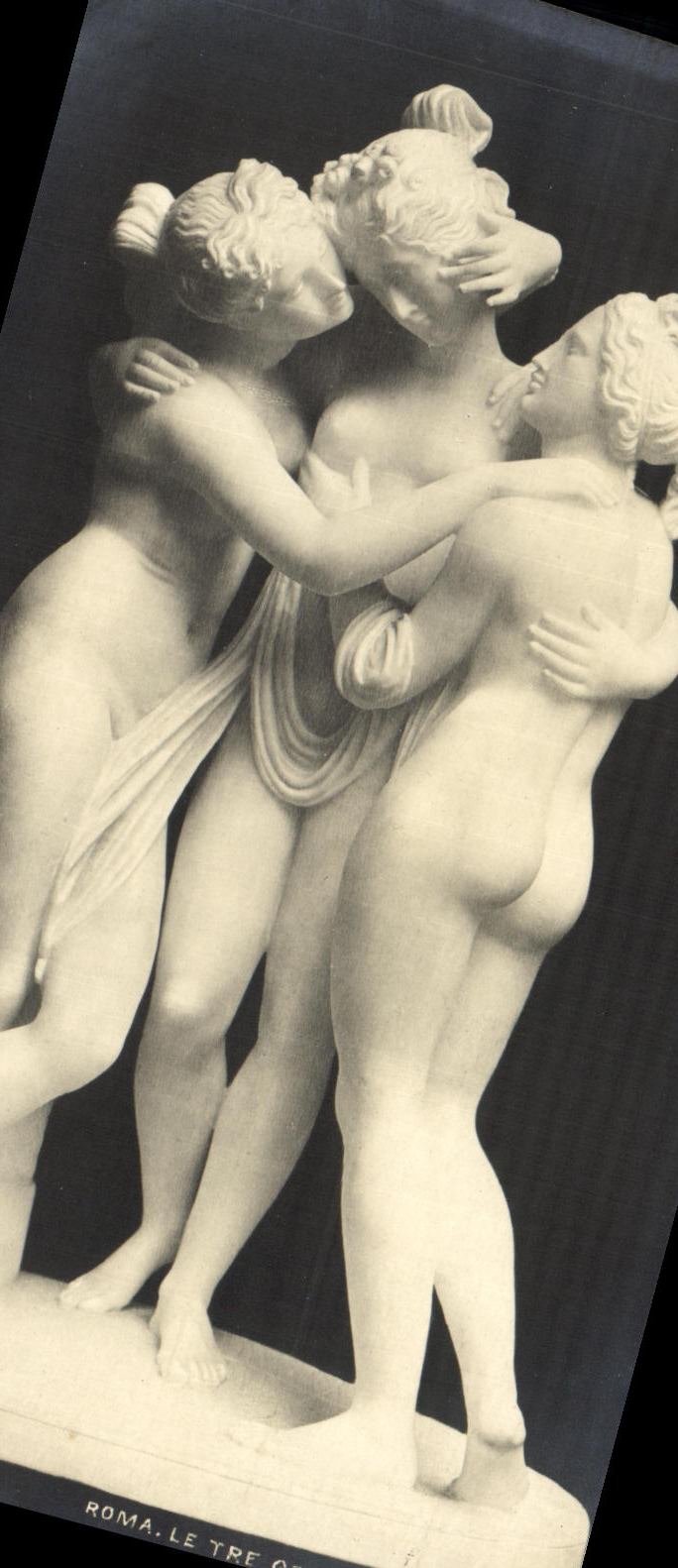 VINTAGE POSTCARD Roma the tre Grazie di Canova