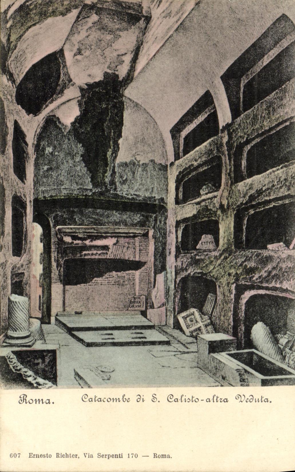 CPA Roma Catacomle di Calisto Altra Veduta